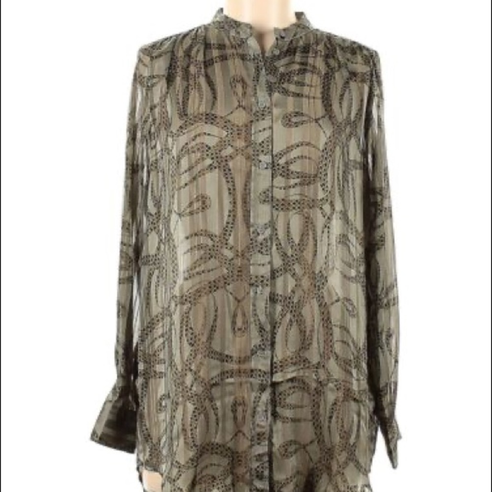 H&M x Richard Allen set ( blouse with satin midi skirt ) - Picture 2 of 3